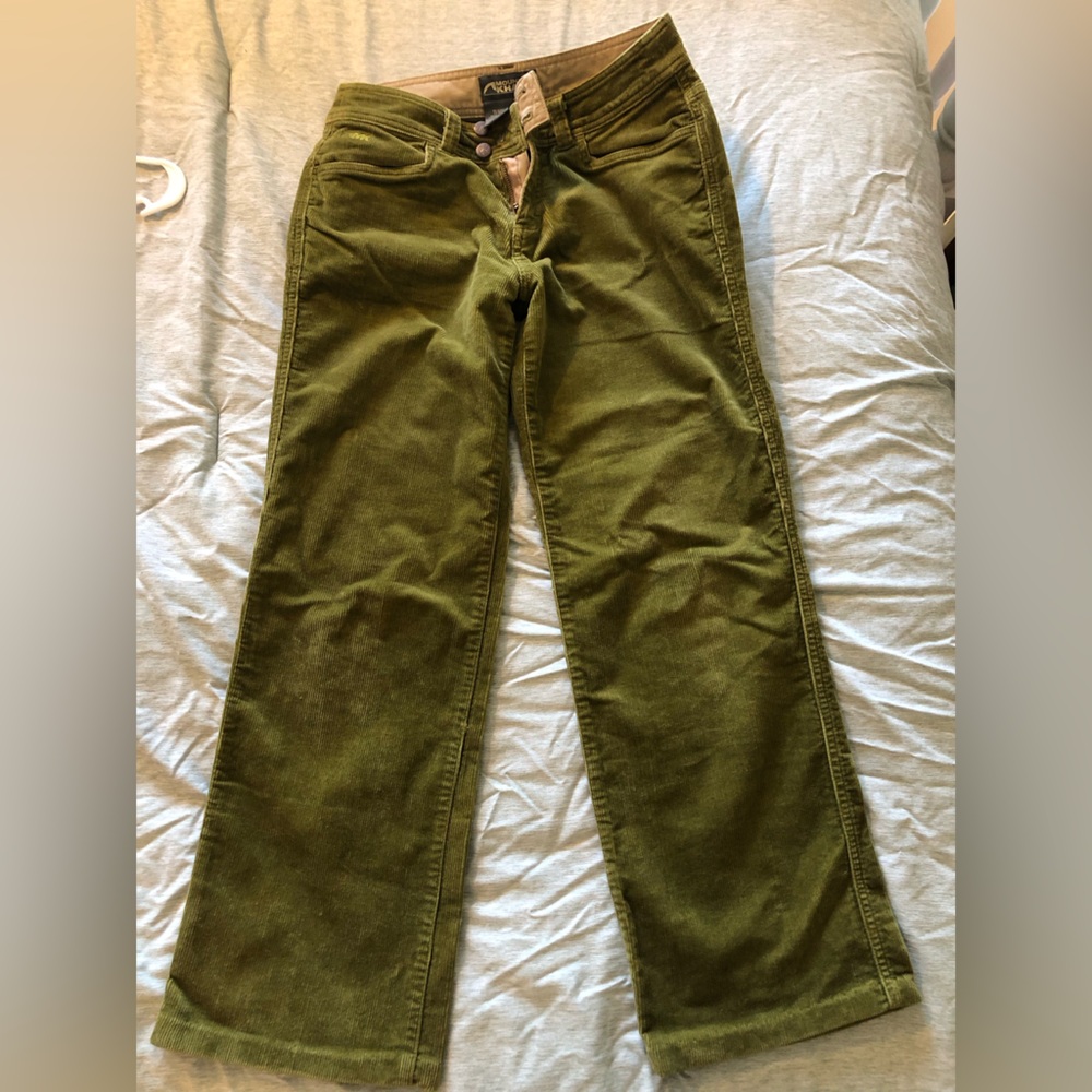 Vintage Corduroy bright green pants.
